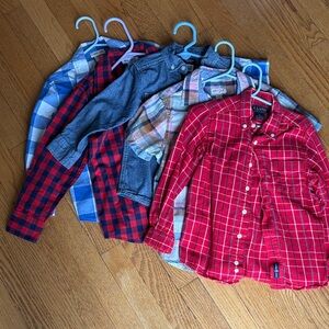 Cat&Jack,Old Navy, Cherokee Kids Plaid Button Down Shirts -Blue, Red, Multicolor